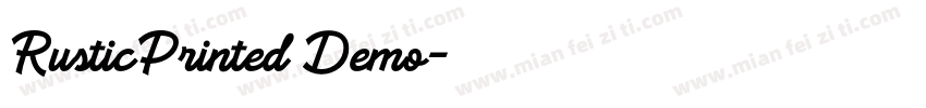 RusticPrinted Demo字体转换